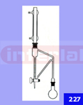 CLEVENGER APPARATUS for determination of volatile oil lighter than water comprising of 1000ml. Flask, oil separatory tube and condenser.